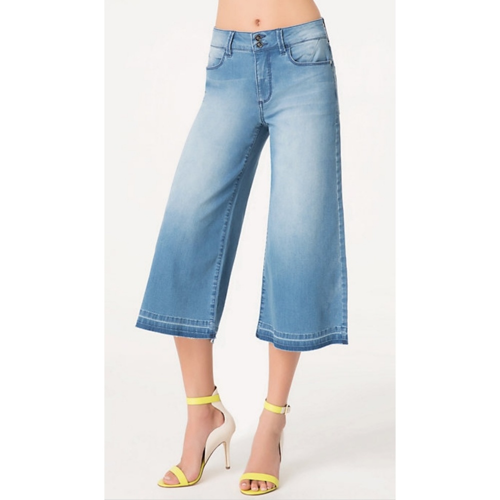 Bebe "Release Hem Denim Culotte," (NWT)
